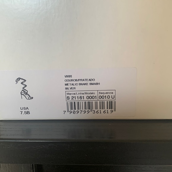 COPY - Schutz Vikki lace up sandals- silver NWT - Picture 2 of 14